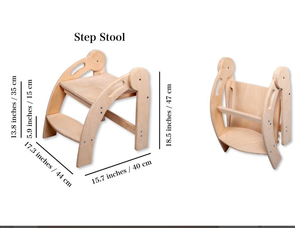 Настраиваемый логотип деревянный стул для детей складной стул для малышей Монтессори дизайн