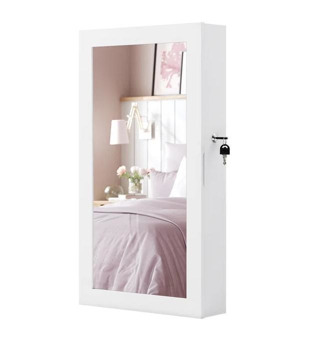 Кастомизированное обслуживание Белый ювелирный шкаф с 6 ящиками и твердой деревянной структурой