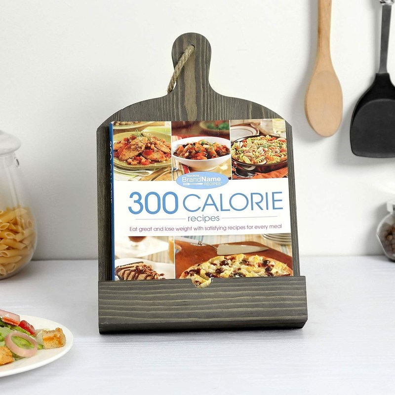 Книжный держатель в деревянном стиле Рецепты Регулируемый и складной для кухонного хранения