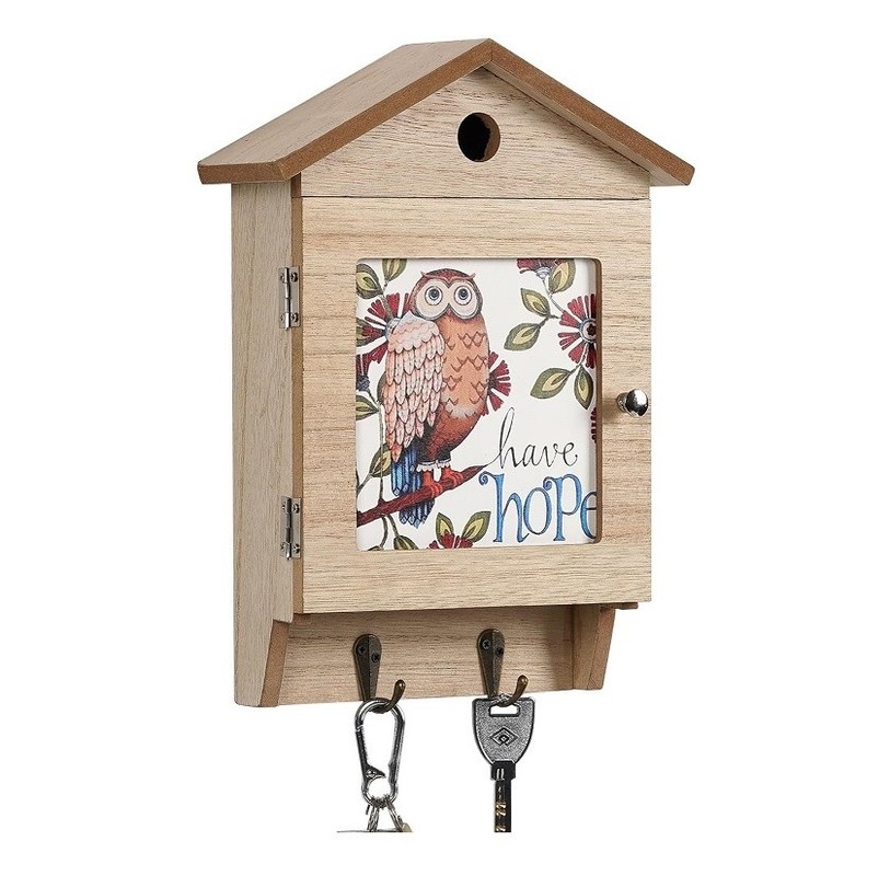 8 крючков Деревянный ключик для стенной установки Домашний клавиатурный шкафчик Организатор и экономия места