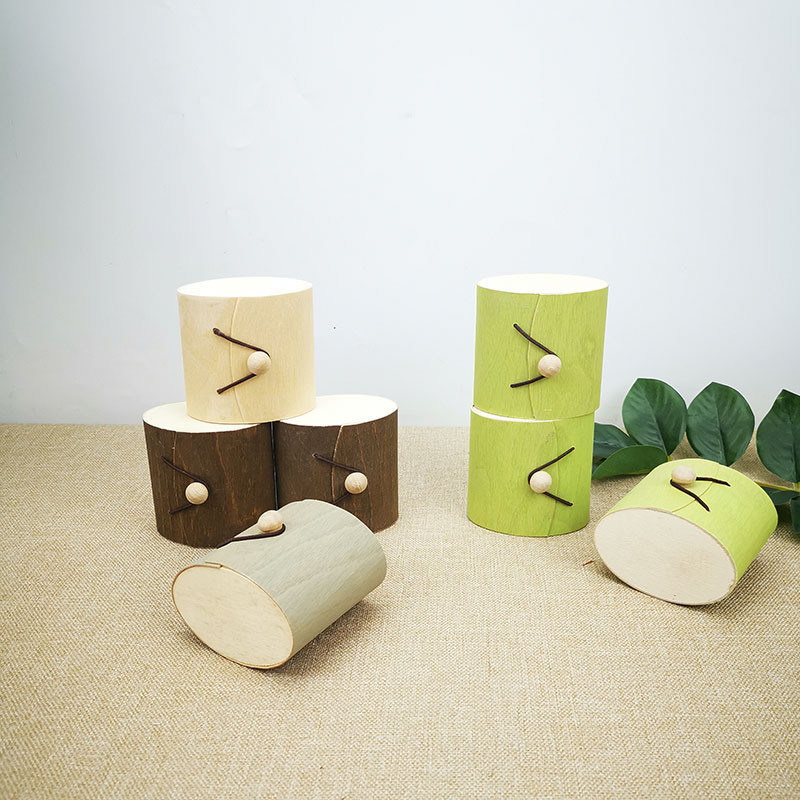 Настройки по размеру квадратная декоративная пустая рождественская натуральная береза деревянная кора подарочная упаковка коробка