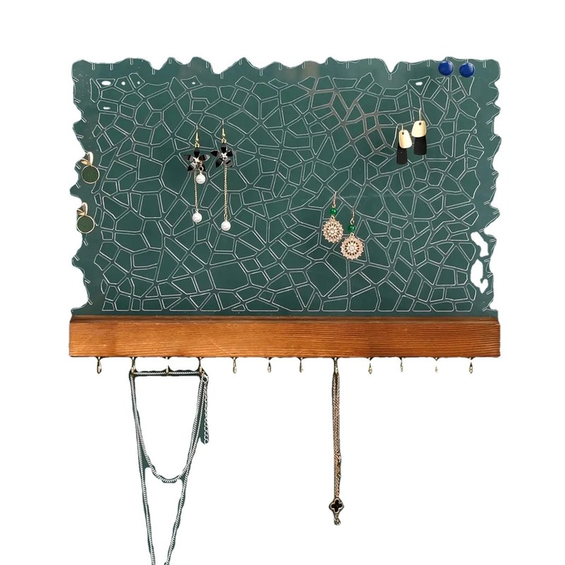 Функциональный дизайн деревянный плавучий пол акриловый сережки дисплей для индивидуального логотипа