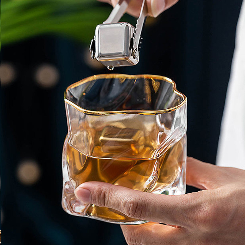 Стеклянная чашка с кристаллическими линиями, настраиваемый логотип и многоцветные варианты