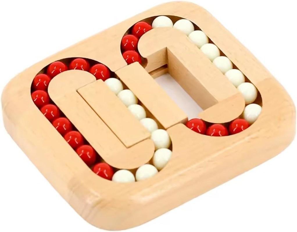 Unisex 202405 Деревянная плитка мозговой лабиринт Игра для пожилых пожилых взрослых Простые головоломки игрушки для Альцгеймера