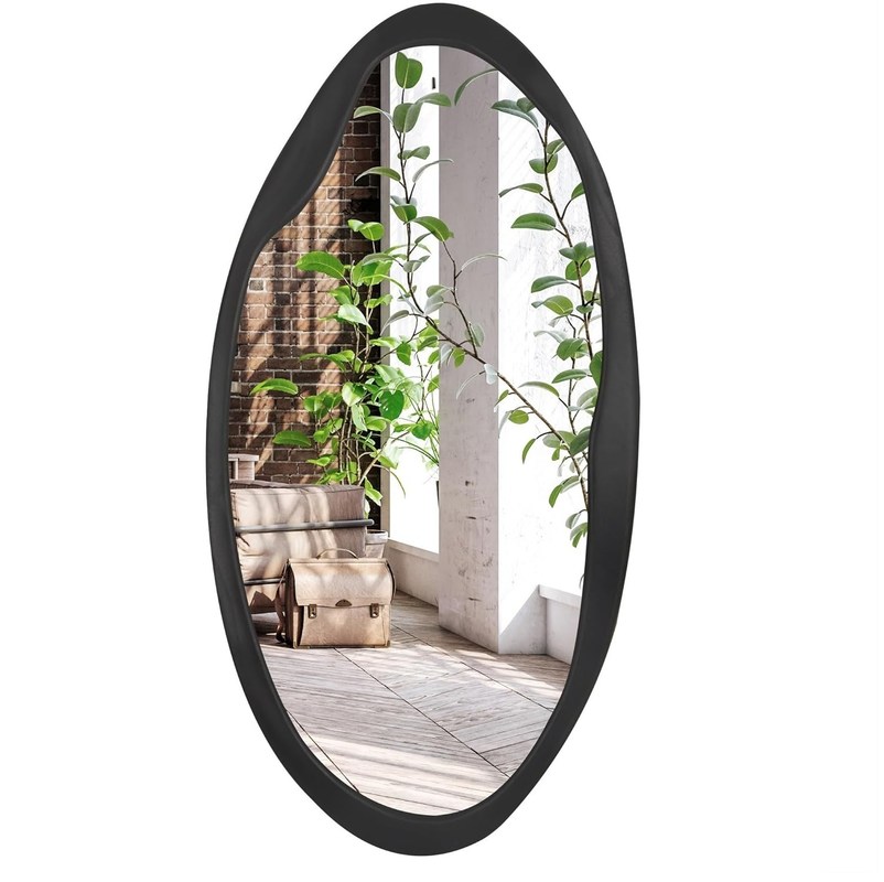 Рождественское органическое деревянное зеркало в черном цвете для ванной гостиная входная спальня