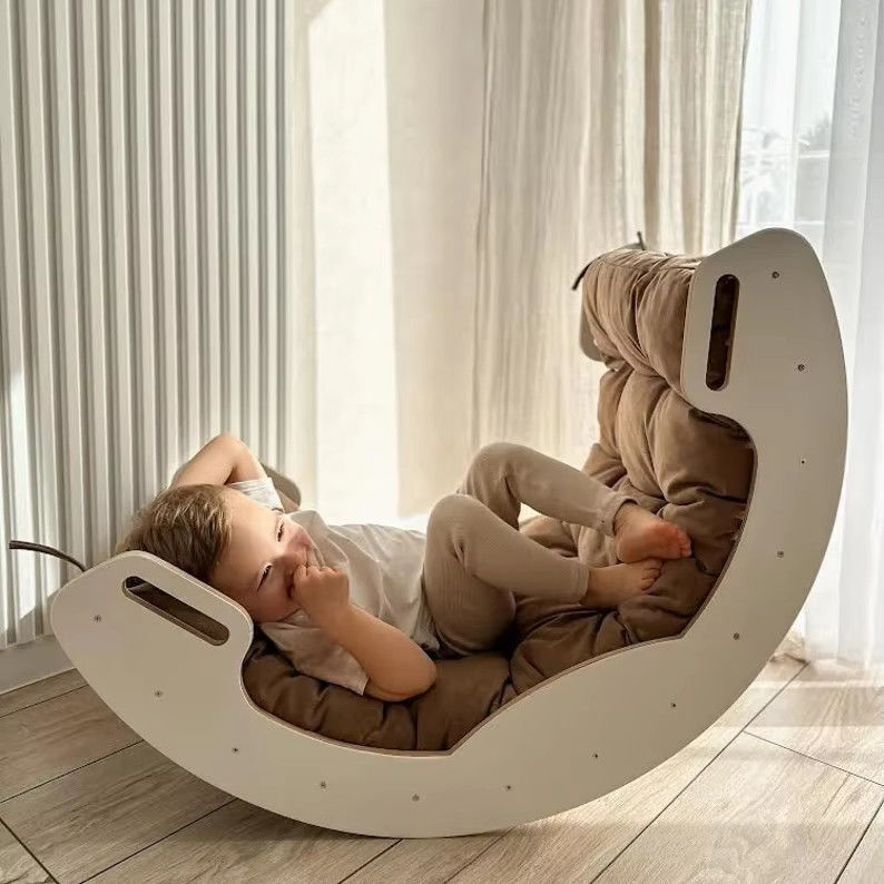 Почтовая упаковка и игровая комната тренажерный зал Climber Natural Wood Climbing Arch for Kids Learning Toy