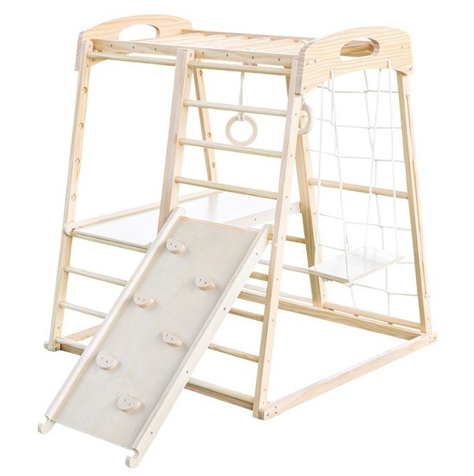 Детская гимнастика Деревянная рамка для восхождения Лестничные скалы Сетевая лестница для подъема Бар игры Палатка в помещении