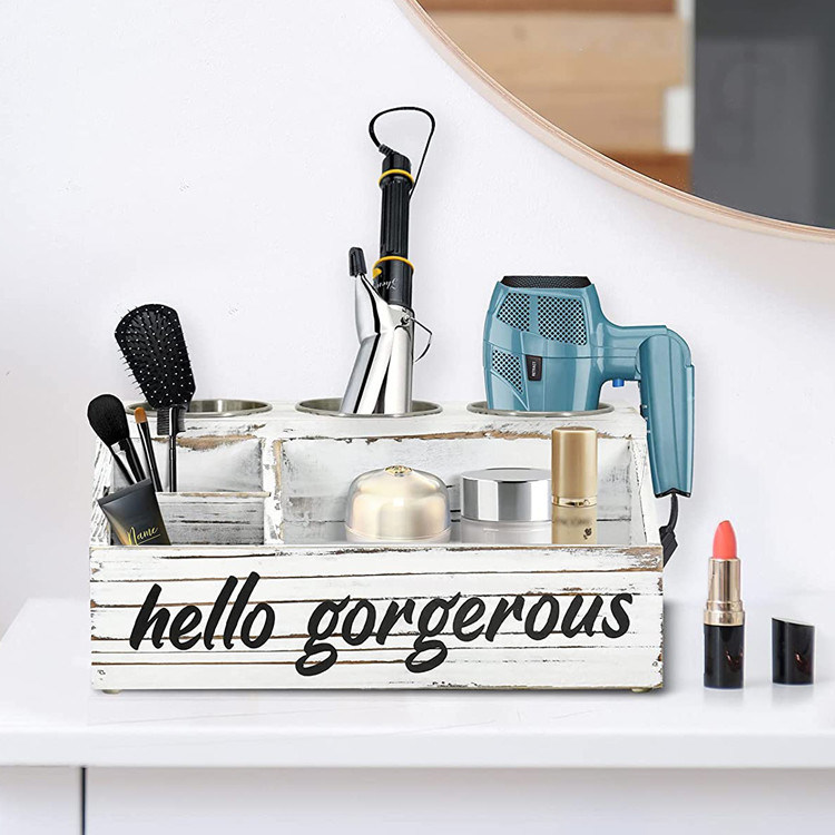 Рустический дизайн стиль настенный монтаж инструмент для ухода за волосами с персонализированным логотипом